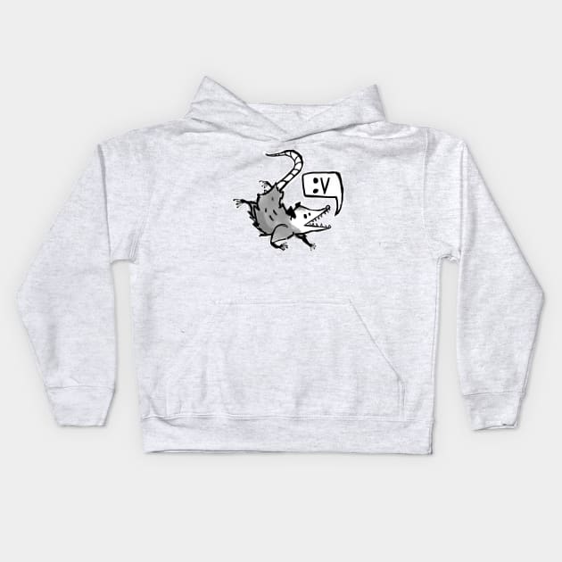 Possum facts front and back Kids Hoodie by Elliot HT Art